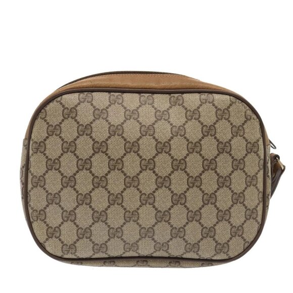 GUCCI GG Supreme Web Sherry Line Clutch Bag PVC Beige Red 89 01 034 Auth fm3793 - Picture 2 of 16